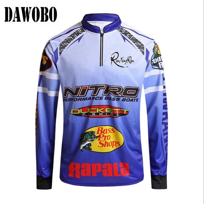 DAWOBO Quick Dry Fishing Clothing Long Sleeve Shirt Summer Quick-Drying Breathable Anti-UV Sun Protection Jacket | Спорт и