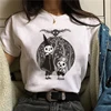 Cute Cartoon Cat Mushroom Print Women T Shirt Short Sleeve Halloween Female Tshirt O Neck Tops Tee T-Shirt Streetwear Clothing ► Photo 3/6