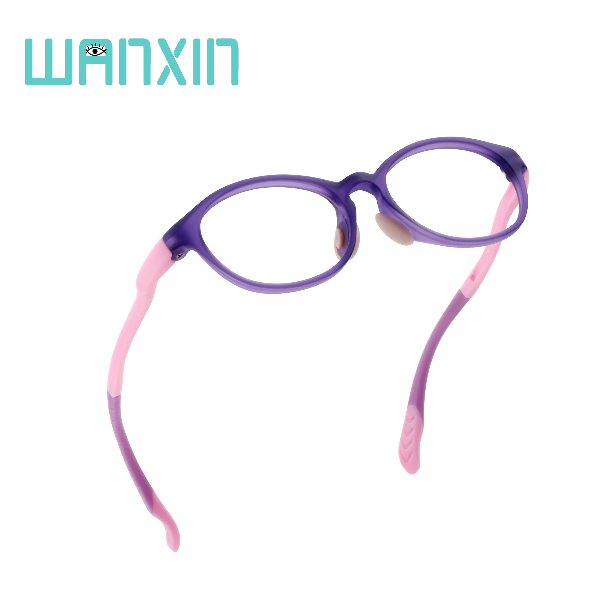 Wanxin Cut UV400 прозрачные линзы, анти напряжение глаз/против царапин/анти Smudgy, детские очки - Цвет оправы: purple