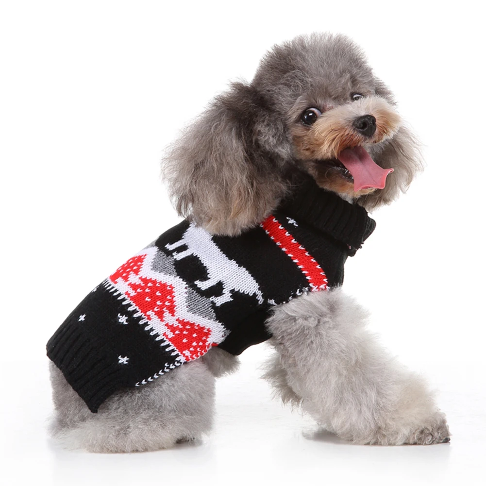 Милый свитер для собаки принт с рождественским лосем собака щенок свитера теплая одежда пальто куртка свитер Одежда товары для собак