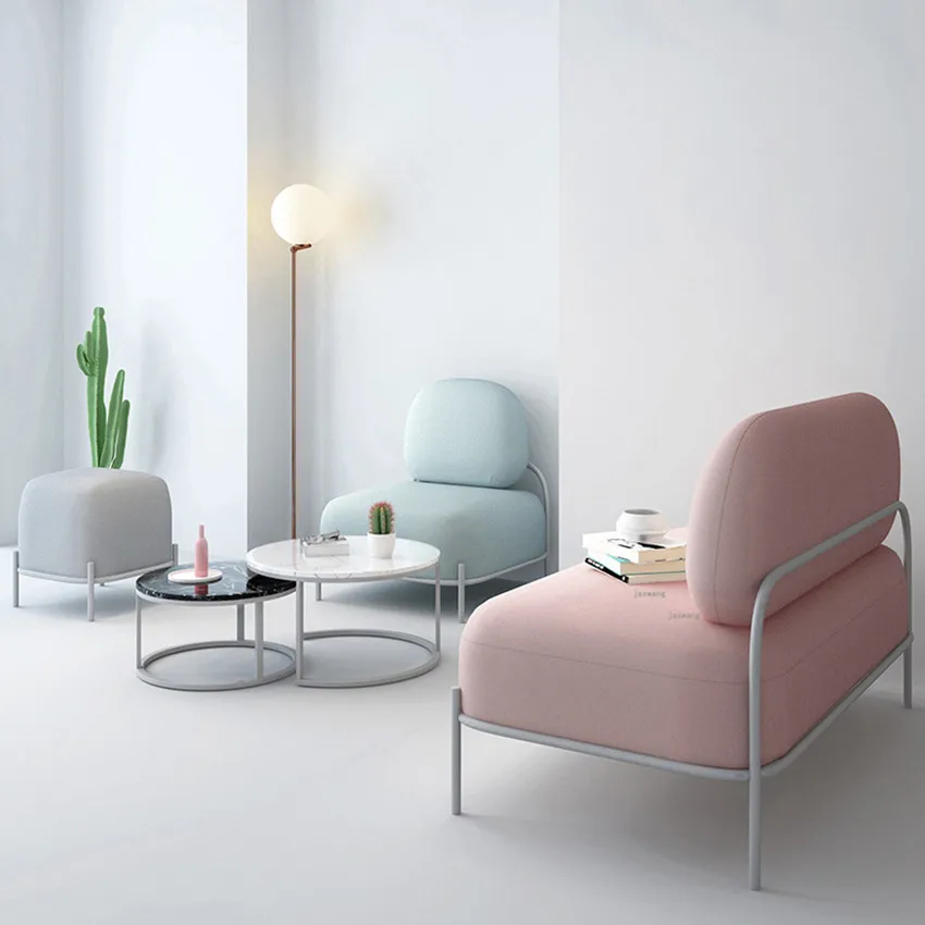 Современная квартира секционный диван стул ткань гостиной диваны украшения минималистский простой кафе скандинавские шезлонги стул