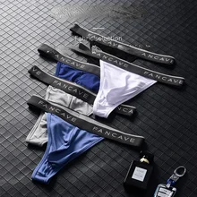 T-shaped Modal Men's Briefs Sexy U Convex Middle Waist Pants Head Shorts Shorts Fashion Men Sexy Under Wear  Underwear Men