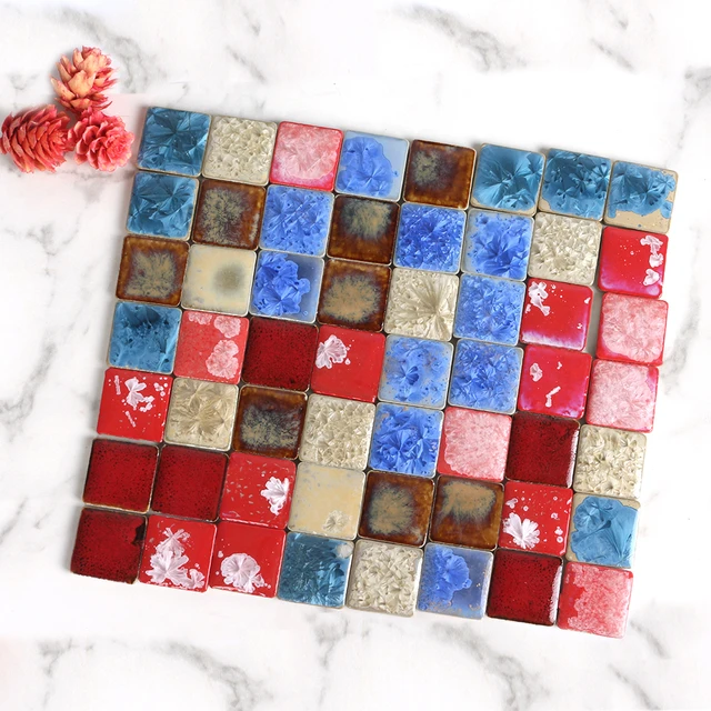 150g Square Ceramic Tiles for DIY Crafts Art Supplies Mosaic Tiles Handmade  Decorative Materials Mosaic Pieces - AliExpress