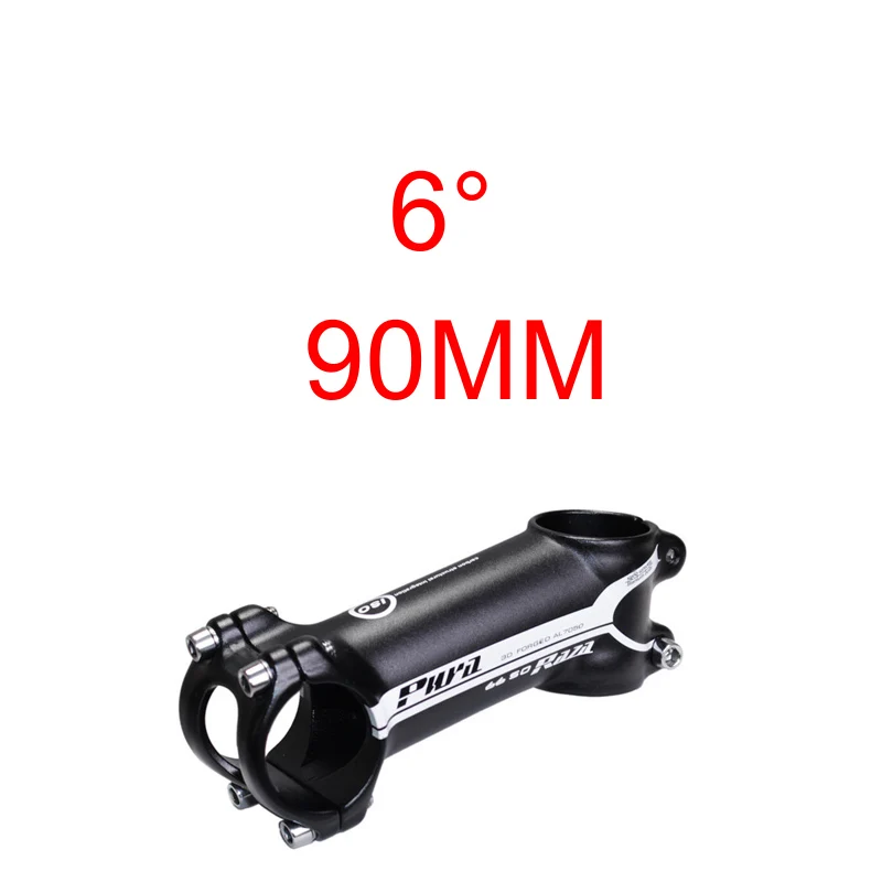 6 Degrees 90mm Новая матовая PURARAZA черного цвета; сплав 6/17 градусов MTB Алюминий сплав вынос руля для горного велосипеда дорожный велосипед ручки 28,6-31,8 мм - Цвет: 6 Degrees 90mm