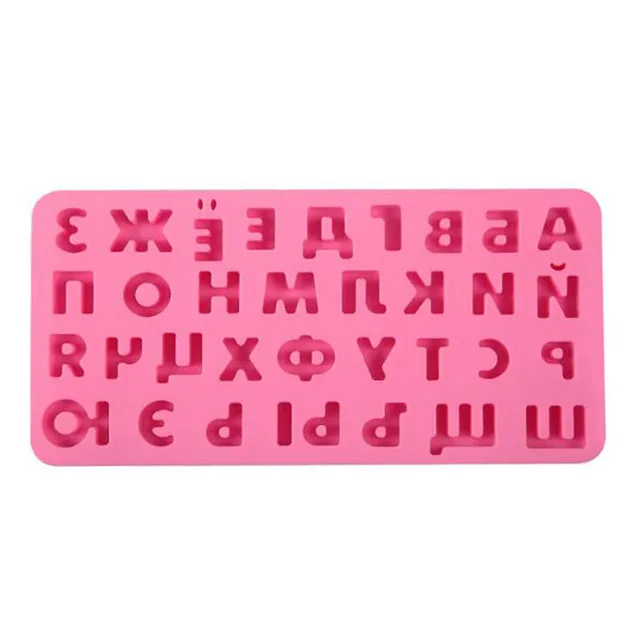 3D Orosz Ábécé Szilikon Penész Betűk Csokoládé Torta Díszítő Szerszámok Tálca Fondant Penészek Zselés Sütik Sütő - Image 4