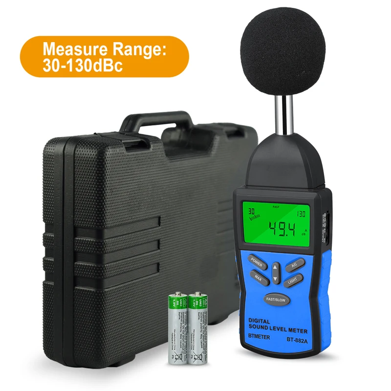 Gamme 30-130dB Sonomètre numérique outil de mesure de bruit Décibel testeur 
