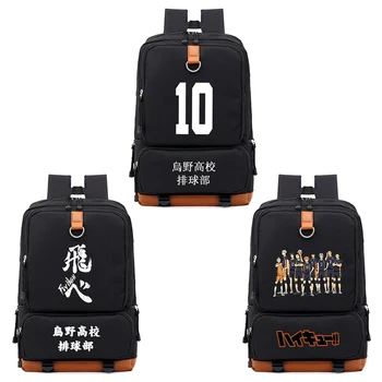 

Haikyuu! Volleyball Athlete Hinata Syouyou Shoyo Figma Schoolbag For Teenager Boys Daypack Johsai Haikyuu Pattern Backpack