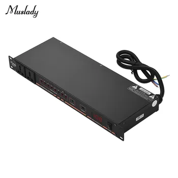 

Muslady DB-02 10-outlet Rack Mount Power Sequence Controller Conditioner Power Supply Regulator for DJ Audio Recording