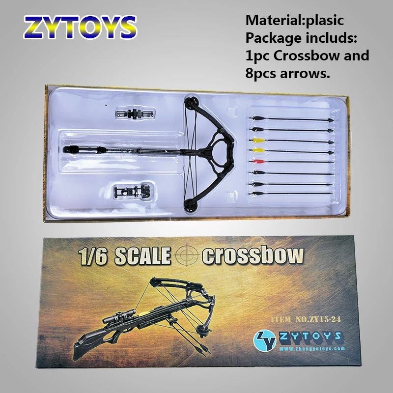 17 см ZYTOYS 1/6th SoldierAction фигурка аксессуары пластиковые мини модель арбалета 8 шт.