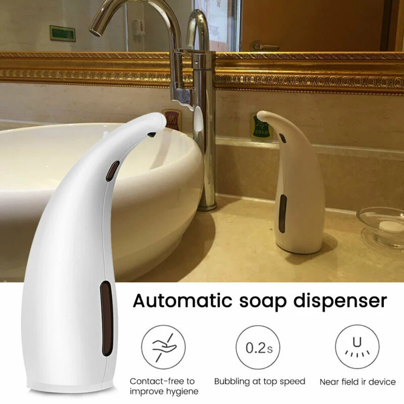 

300ml ABS White Automatic Soap Dispenser Infrared Touch Less Liquid Hand Washer