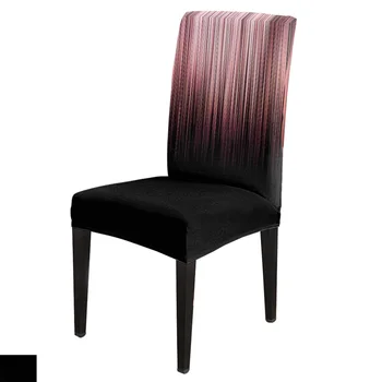 

Red Irregular Vertical Stripe Pattern Chair Cover Spandex Elastic Chair Cover Hotel Wedding Supplies Dining Chair Cover Stretch