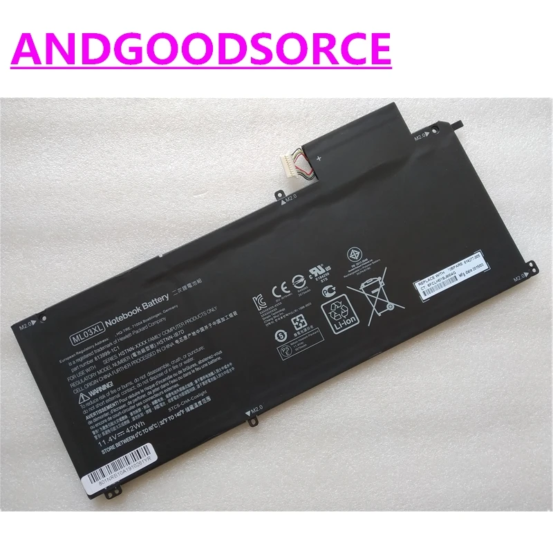 Оригинальный аккумулятор ML03XL ML03042XL для ноутбука 42 Втч HP Spectre x2 12-A000 A001DX HSTNN-IB7D 814277-005