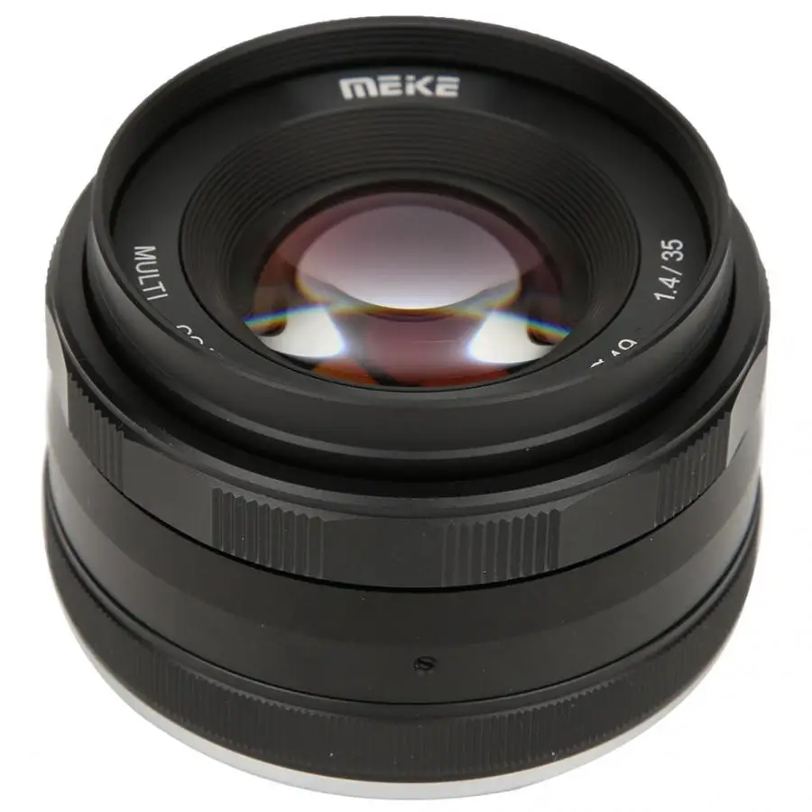 lentille Meike 35mm F1.4APS-C Focus Lens Portrait Large Aperture for Canon EOS-M EF-M Mount camera lens accessories | Электроника