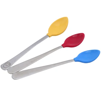 

2Pcs/Set Kids Child Soft Eco-friendlySilicone Spoon Tableware Set Baby Spoon Feeding Tableware Gifts