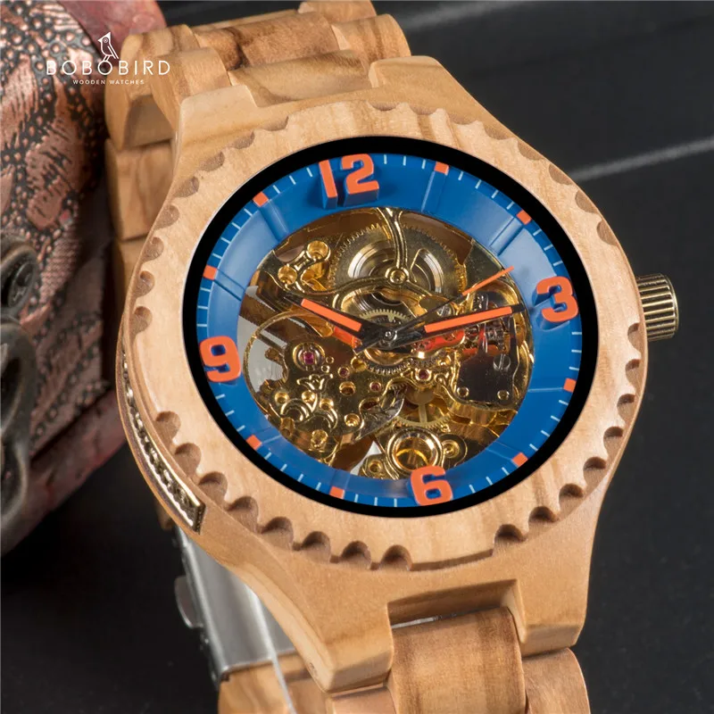 

uhren herren BOBOBIRD Mechanical Watch Men Luxury Wood Wristwatches pagani design Timepiece with Box Accept Dropshipping L-S29