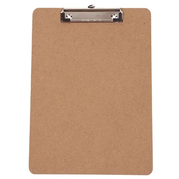 

HOT-10 Pcs A4 Size Wooden Clipboard Clip Board Office School Stationery with Hanging Hole File Folder Stationary Board