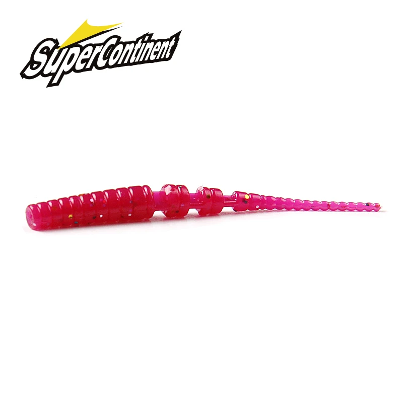 Lot de 50 leurres de pêche souples en plastique souple de 5 cm - Appâts de pêche en forme de T - 9 couleurs (blanc perle