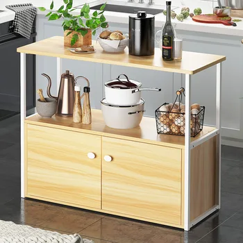 

kitchen tools shelf floor multilayer Receive a frameOur r cupboard creative Save space microwave oven Spice rack home organizer