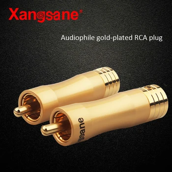 

Xangsang fever grade RCA lotus plug pure copper gold-plated audio cable plug AV welding plug