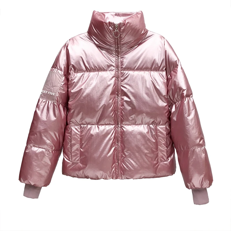 No hat pink Пальто Женская куртка с натуральным мехом, Модный Зимний пуховик с капюшоном, Женская парка с белым утиным пухом, короткое пальто с воротником из натурального меха - Цвет: No hat pink