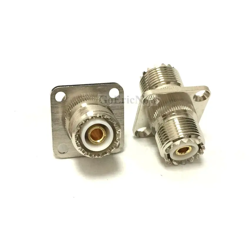 5 шт. РЧ коаксиальный 50ohm разъем UHF для женщин SO 239 SO239 с Фланцевая панель Разъемы