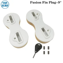 Вспомогательная доска для серфинга FCS Plug White 9 градусов Fusion Fin Box пластиковое ребро вилки с ребром ключ