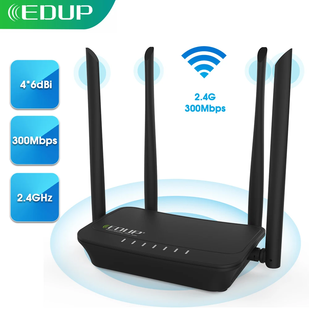 Двухдиапазонный Wi-Fi роутер EDUP Smart 300 Мбит/с ретранслятор 2T2R MIMO Беспроводные