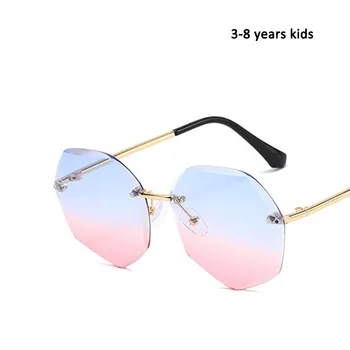 

2020 New Arrival Rimless Sunglasses Kids Korea designer UV400 Protect Eyewear 3-8 years Boys&girls Sun glasses n471