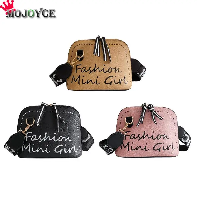 

Fashion Letters printed PU Leather Shell Bag Double Zipper Wide Shoulder Strap Crossbody Bags for Women