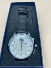 LIGE-reloj analógico con correa de cuero para hombre, nuevo accesorio de pulsera de cuarzo resistente al agua con cronógrafo, complemento Masculino deportivo de marca de lujo con esfera lunar automática