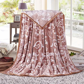 

New fall/winter flannel blanket edge cloud mink fleece sheets padded