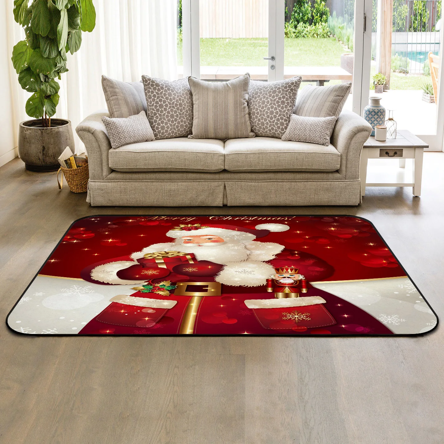 CHARMHOME Мягкий Коврик Противоскользящий коврик Merry Christans Santa коврик для гостиной коврик для домашнего декора