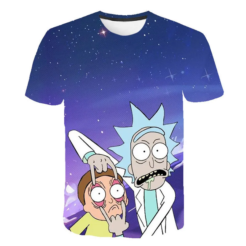 summer Fashion kids t-shirt Cartoon Rick and Morty 3d Print boys/girls tshirt Hip hop Tee shirts plus size t-shirt - Цвет: TX-2482