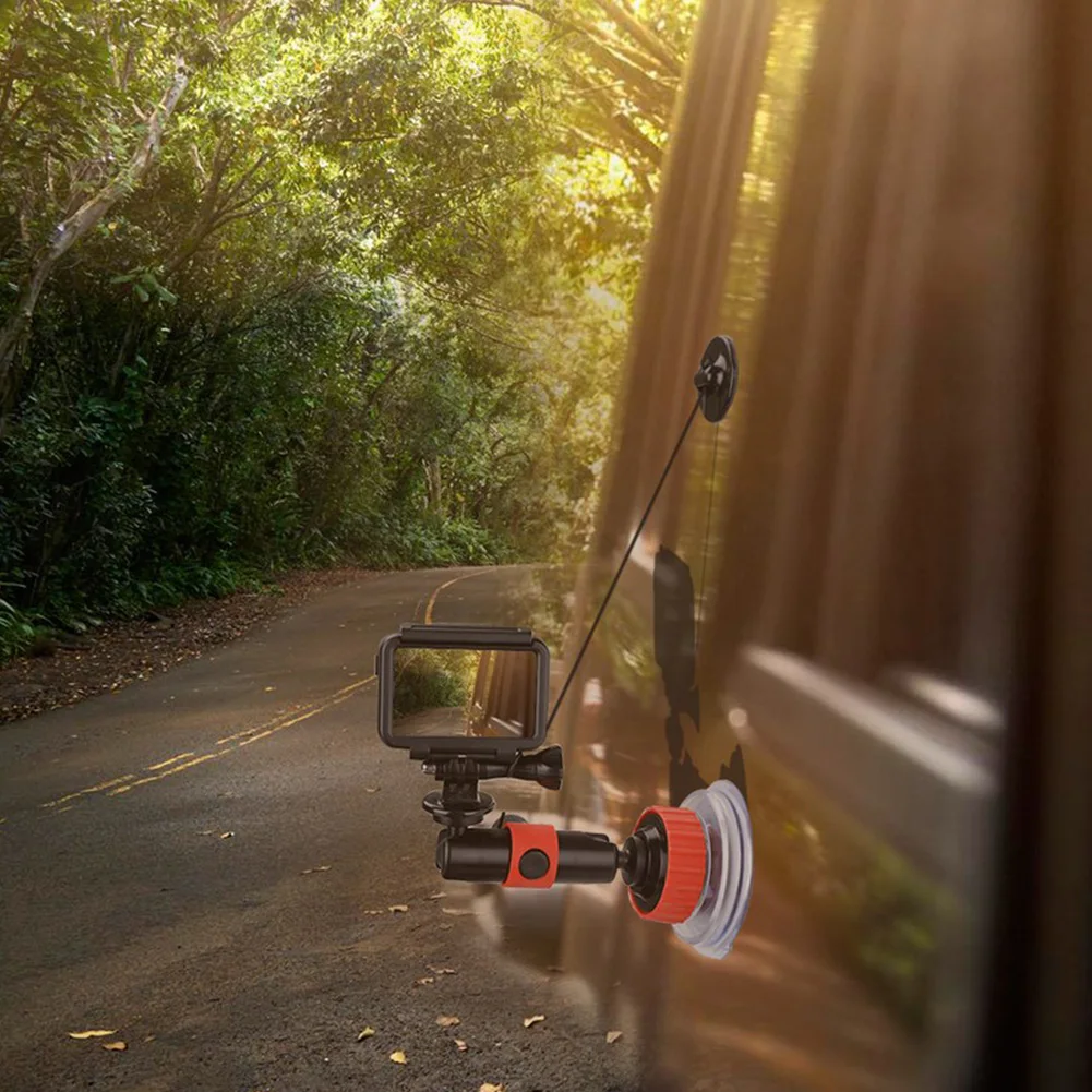 Stable Car Mounted Sports Camera Portable External Accessories Outdoor Suction Cup Bracket Multipurpose Rotary Fixed For GoPro