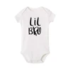 1pc Family Matching Summer T-shirt Big Bro & Lil Bro BoyTees Newborn Toddler Romper Big Brother Little Brother Sibling Outfits 4