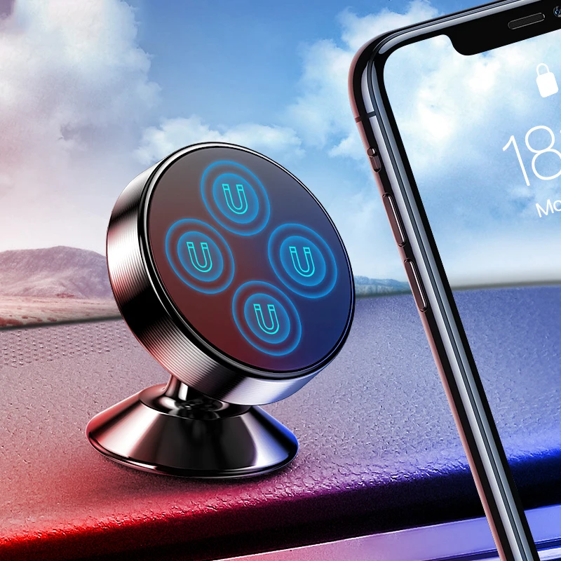 Магнитный автомобильный держатель для телефона 360 подставка в автомобиле IPhone 7 XR X
