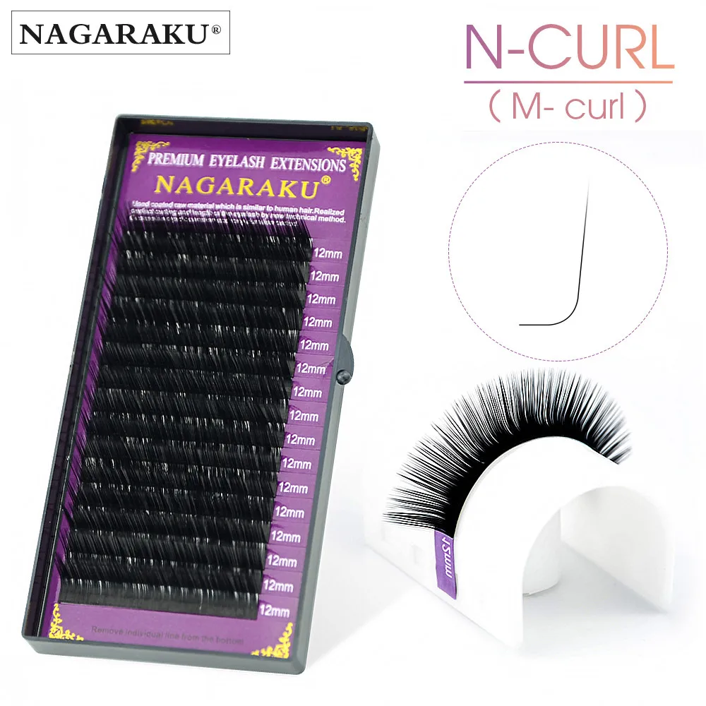 NAGARAKU N curl M mink eyelash individual makeup false lashes magnetic eyelashes maquillaje extension cilios | Красота и здоровье