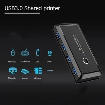 

USB 3.0 Printer Switches Selector 2 Port PCs Sharing 4 Devices Supply for Windows Mac OS Computer Sharing Information