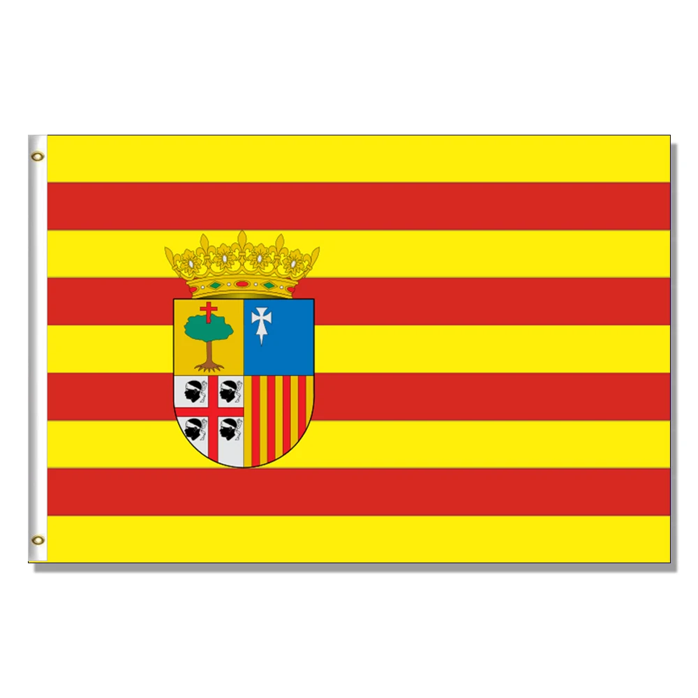 Флаг Aragon 3x5 футов 150x90 см баннер 100D из полиэстера и латуни наружный внутренний