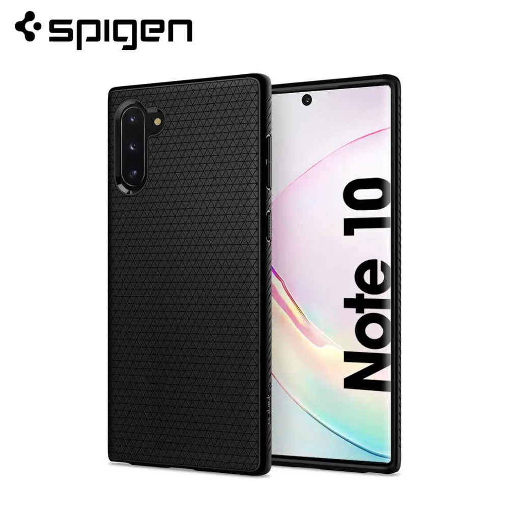 

Spigen Liquid Air Case for Samsung Galaxy Note 10 Matte Black Flexible TPU Anit-Slip Thin Lightweight Case 628CS27373