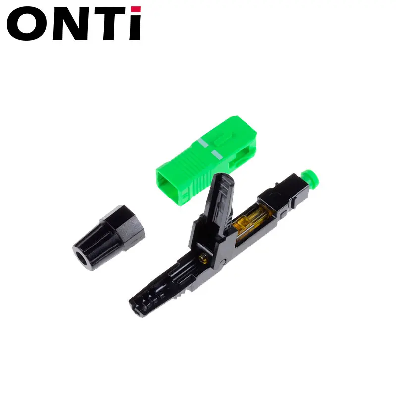 ONTi 200 Pieces SC APC Fiber Optical Connector 55mm SM Single Mode FTTH for SC APC 4
