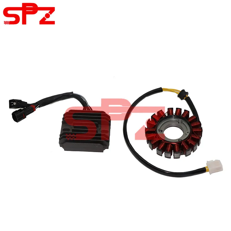 Motorcycle Generator Stator Coil+Voltage Regulator Rectifier Kit For
