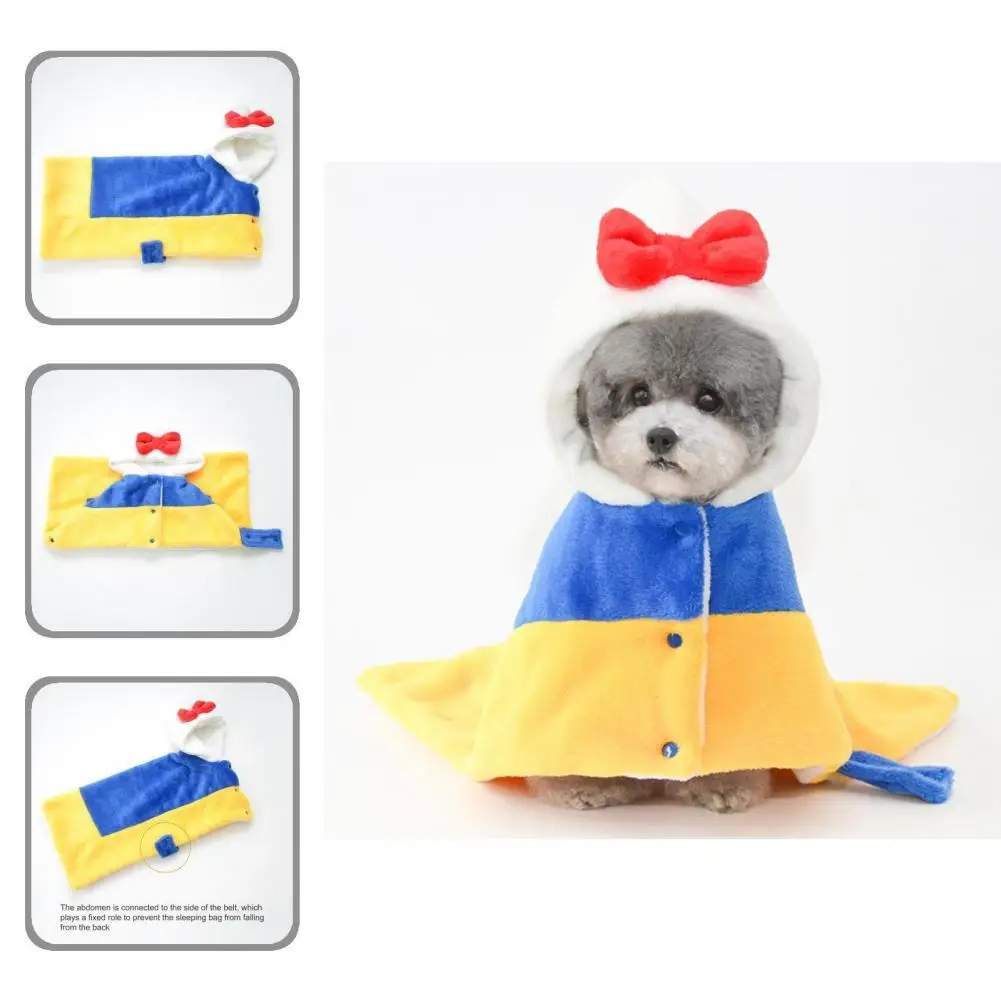 Yellow Blue Unique Puppy Hooded Cloak Outfit Super Soft Pet Cape Non-pilling Accessories | Дом и сад