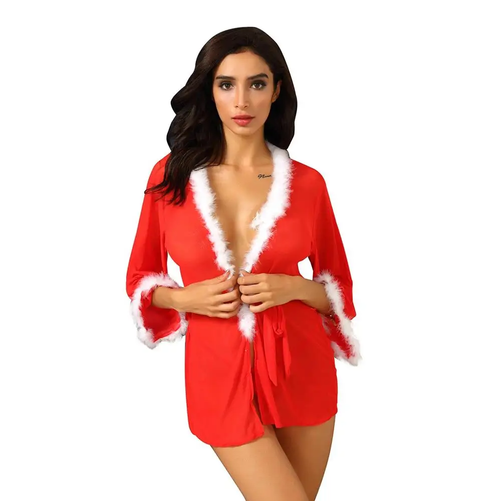 S-3XL, Рождественская одежда для сна для девочек, Navidad Ropa erótica, женское сексуальное нижнее белье, халат, пижама, банный халат с поясом, нижнее белье, новинка