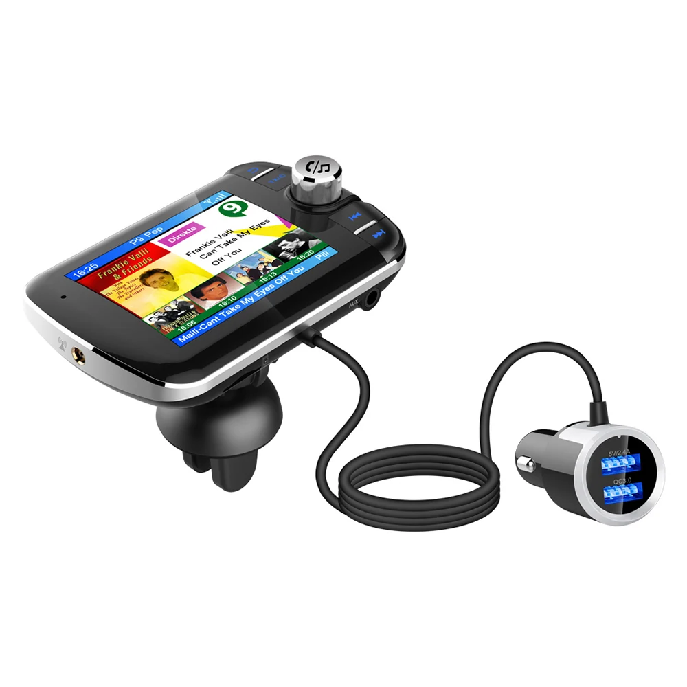 Цифровой радиоприемник DAB004 DAB с ЖК дисплеем и цветным Bluetooth радио адаптер