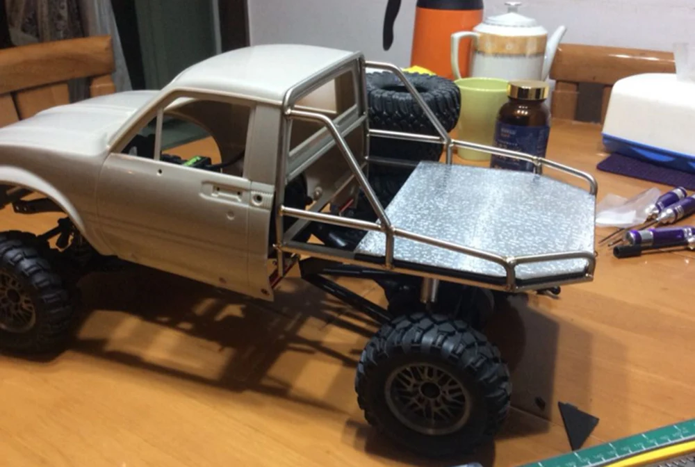 Металл Половина Minicard/Грузовик заднего ковша из нержавеющей стали Rollcage/ролл бар для Rc автомобиль TF2 осевой SCX10