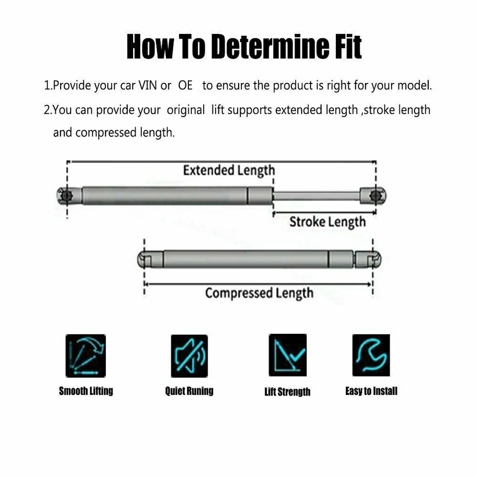 Hood Lift Supports For 2007-2011 Toyota Camry - Heavy Duty Gas Spring Struts, Hood Struts For Toyota Camry 2007 2008 2009 2010 2011, Easy Installation, Replacement #6333, PM1102, Lift Supports - Canada