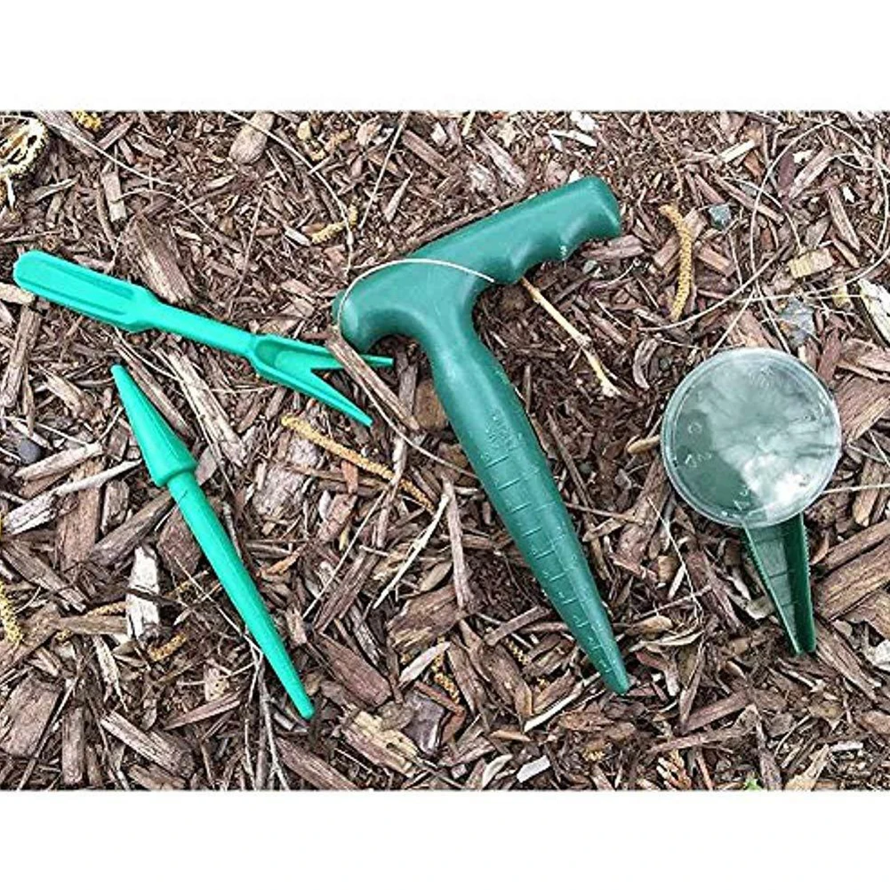 

4Pcs Portable Mini Dig Hole Plant Easy Use Dibber Garden Tools Set Seeding Seed Sower Manual Widger Loosening Soil Transplanter