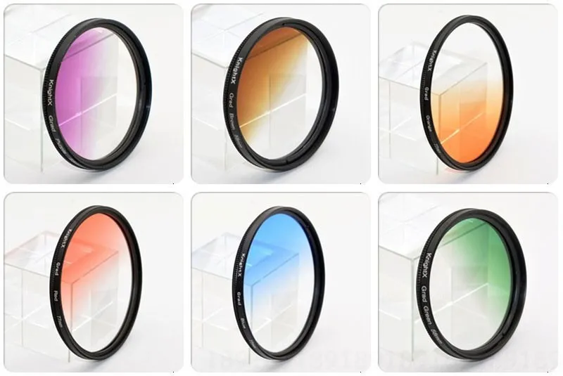 KnightX 24 цветной фильтр UV ND Star для sony nikon canon sony a6000 круговой Градуированный фото eos Объектив 70d eos 49 52 55 58 67 77