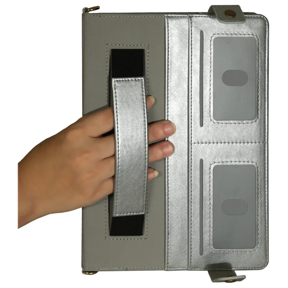 Для Funda iPad Air 2 1 чехол-книжка Премиум кожаный чехол-подставка Smart Auto Wake/Sleep Cover для iPad Pro 9,7 iPad 9,7 / - Цвет: Серебристый